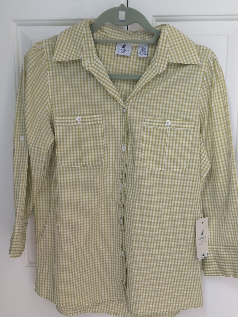Caribbean Joe Island Supply Co. Gingham Check Cotton Button Down